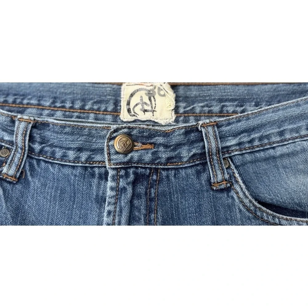 CHOR Straight Leg Distressed Jeans Mens‎ 36 100% Cotton Blue Denim
